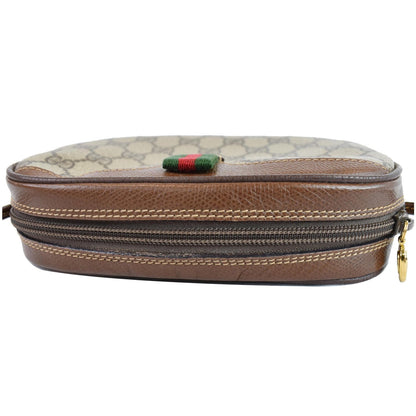 GUCCI GG Supreme Web Crossbody Bag Beige 007.58