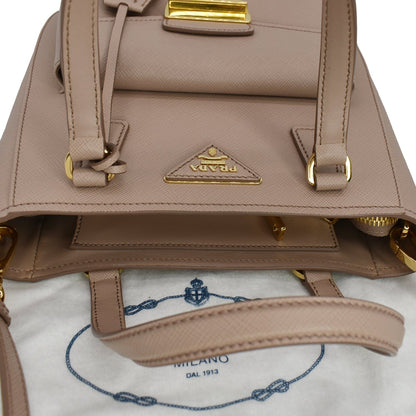 PRADA Lux Metropolis Saffiano Leather Tote Bag Cipria  - Hot Deals