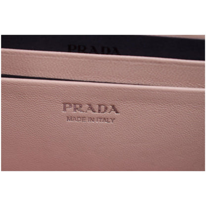 PRADA Nappa Mini Impunture Bandoliera Chain Leather Crossbody Bag Orchidea