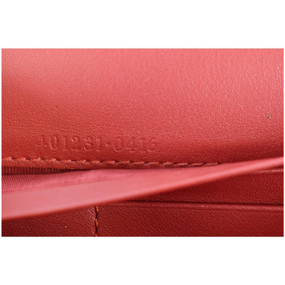 GUCCI Dionysus Mini Python Leather Crossbody Chain Wallet Red 401231