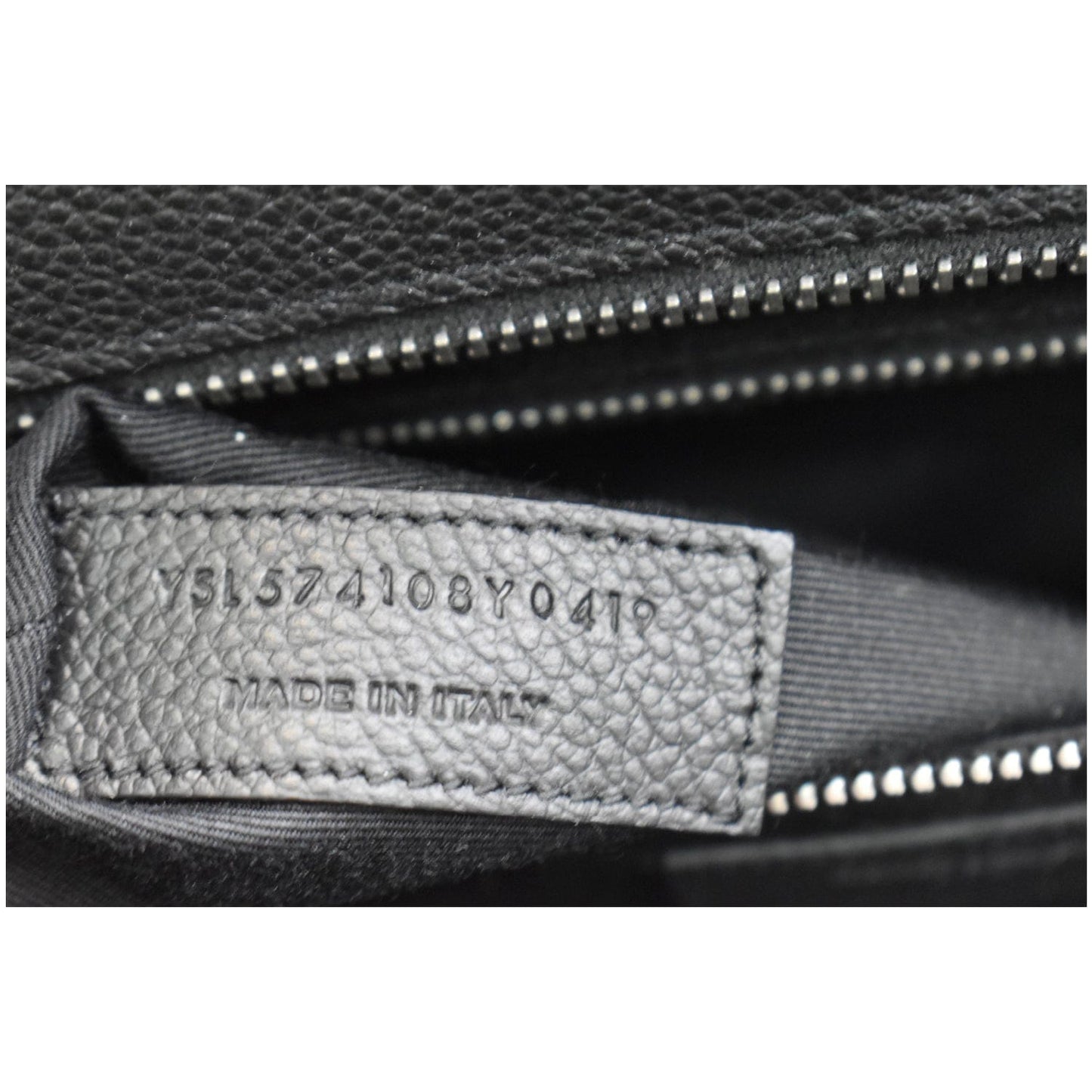 YVES SAINT LAURENT Cabas Rive Gauche Leather Tote Bag Black