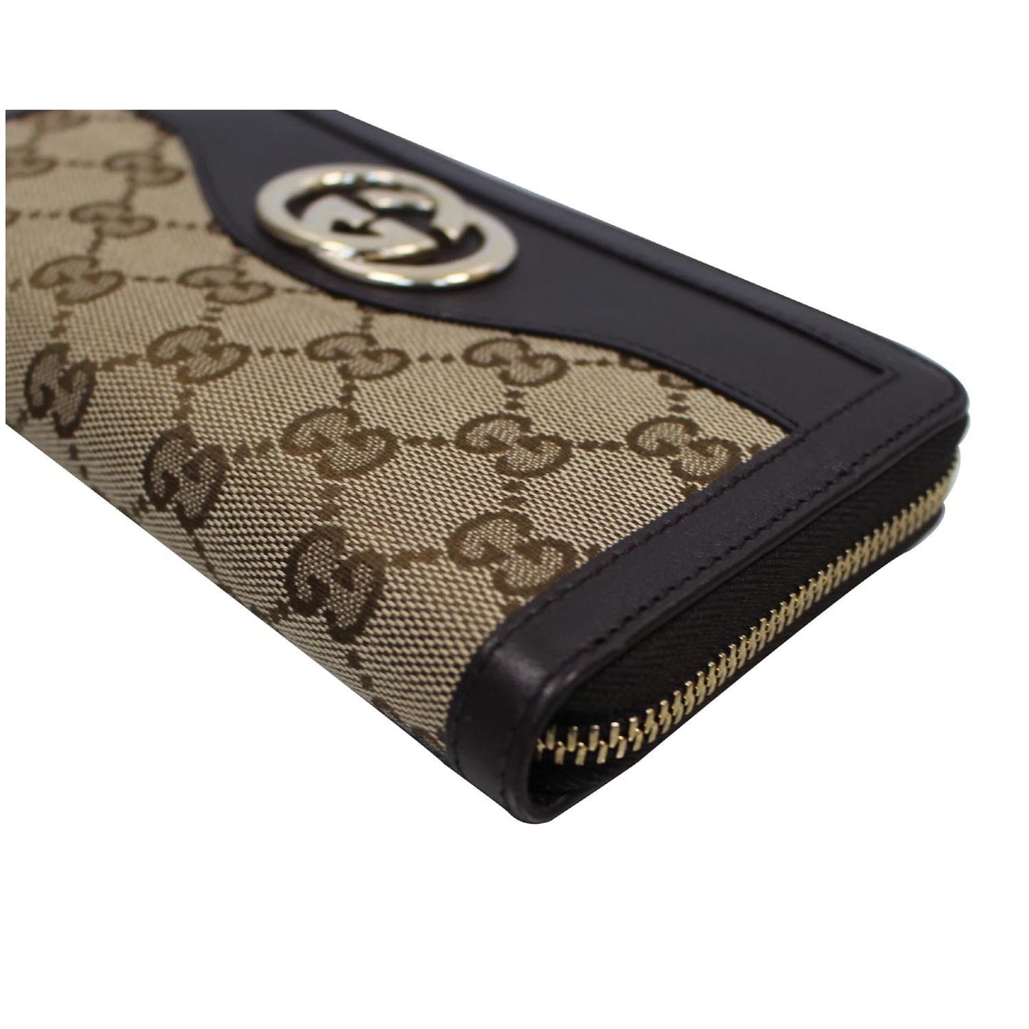 GUCCI GG Sukey Zippy Wallet 308012 Beige/Brown
