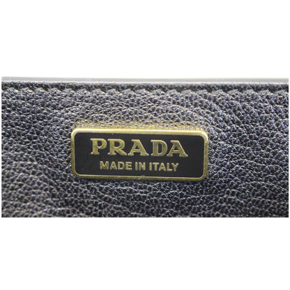 PRADA City Calf Saffiano Leather Cahier Shoulder Bag Talco Nero