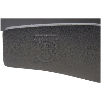 BURBERRY Vintage Check E-Canvas Leather Belt Beige Size 38