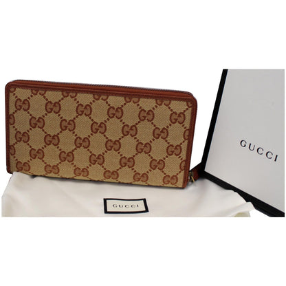 GUCCI Zip Around NY New York Yankees Patch Wallet Brown 547791 - Last Call