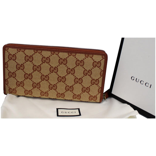 GUCCI Zip Around NY New York Yankees Patch Wallet Brown 547791 - Last Call