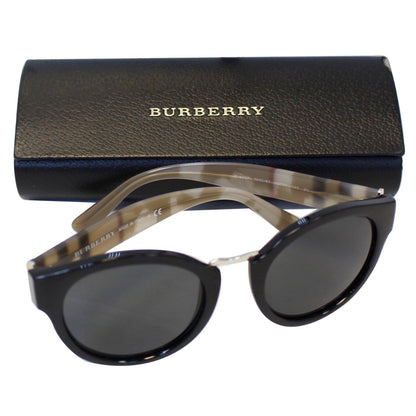 BURBERRY Round Striped Sunglasses 4227 Grey