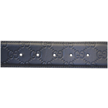 GUCCI Interlocking G Signature Leather Belt 411924
