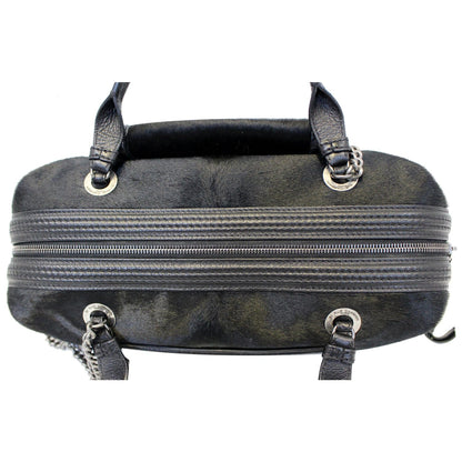 CHANEL Paris Dallas Pony Hair Leather Fringe Bowling Bag Black - Last Call