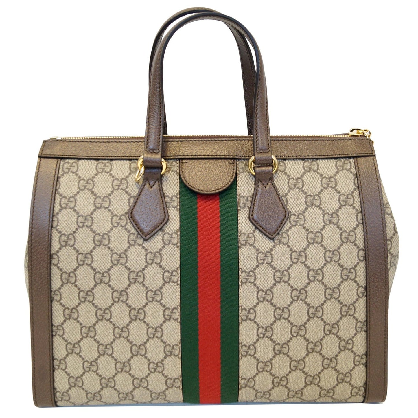 GUCCI Ophidia Medium GG Supreme Tote Shoulder Bag Beige 524537