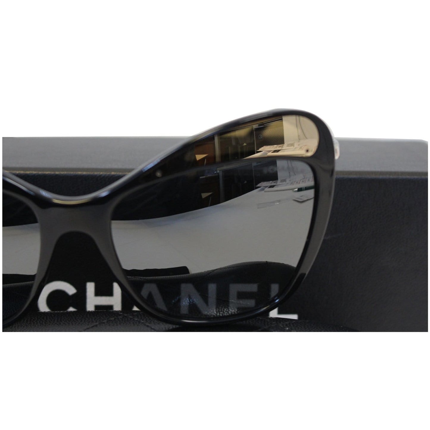 CHANEL Butterfly Runway Sunglasses Black