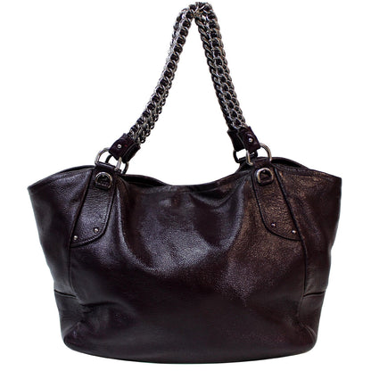 PRADA Cervo Lux Chain Shoulder Bag Purple