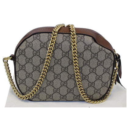 GUCCI GG Supreme Mini Chain Crossbody Bag Beige 409535