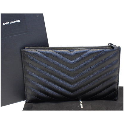 YVES SAINT LAURENT Bill Pouch Grain De Poudre Black