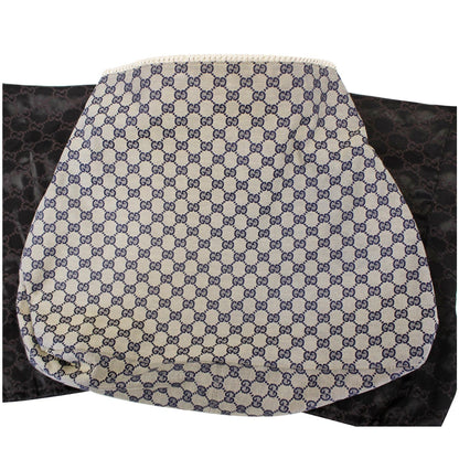 GUCCI Horsebit GG Canvas Large Hobo Bag Blue/White 114900