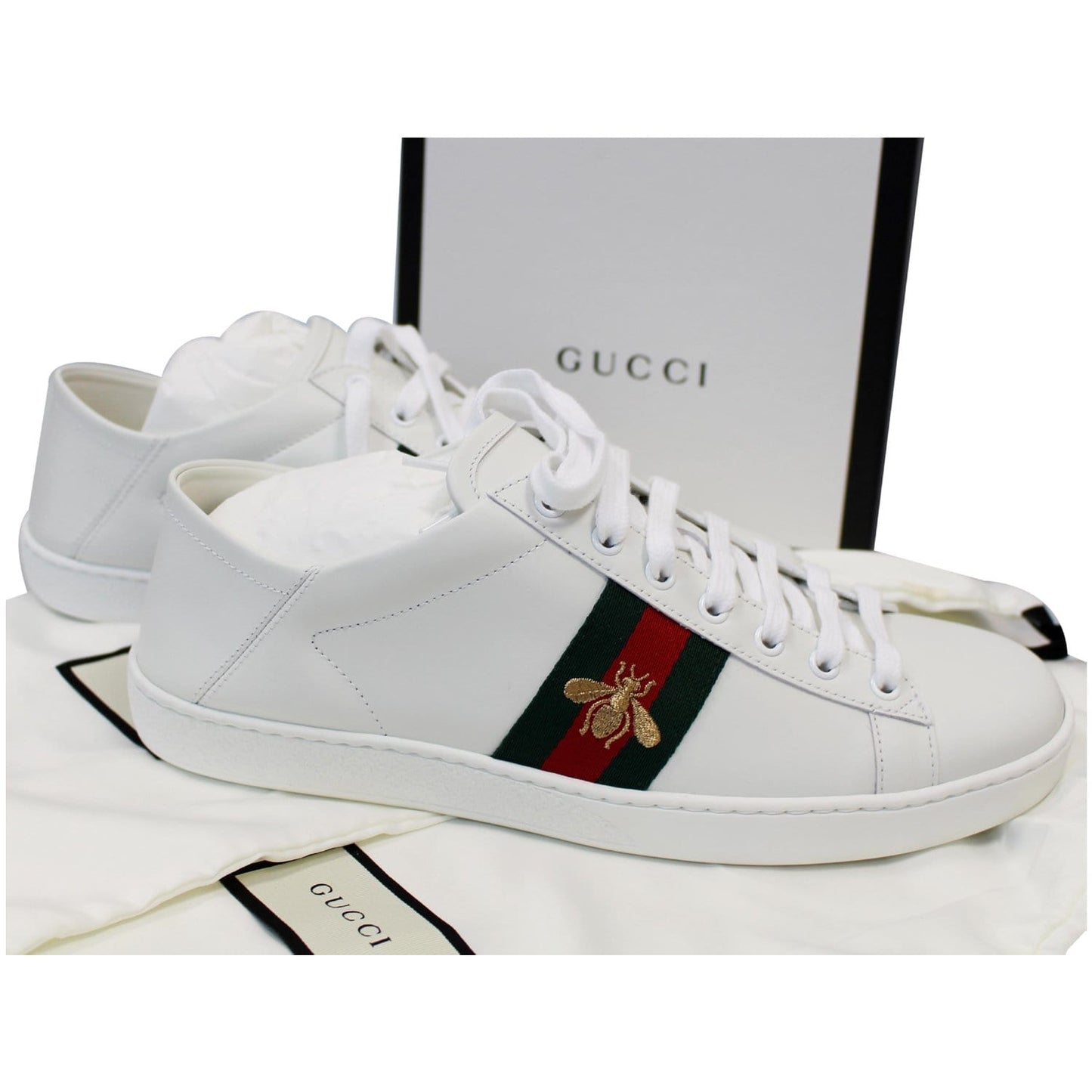 GUCCI Ace Classic Low Top Sneakers White 475208 US 11 - 20% OFF