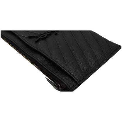 YVES SAINT LAURENT Bill Pouch Grain De Poudre Black