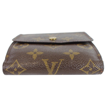 LOUIS VUITTON Monogram Canvas Elise Bifold Wallet Brown