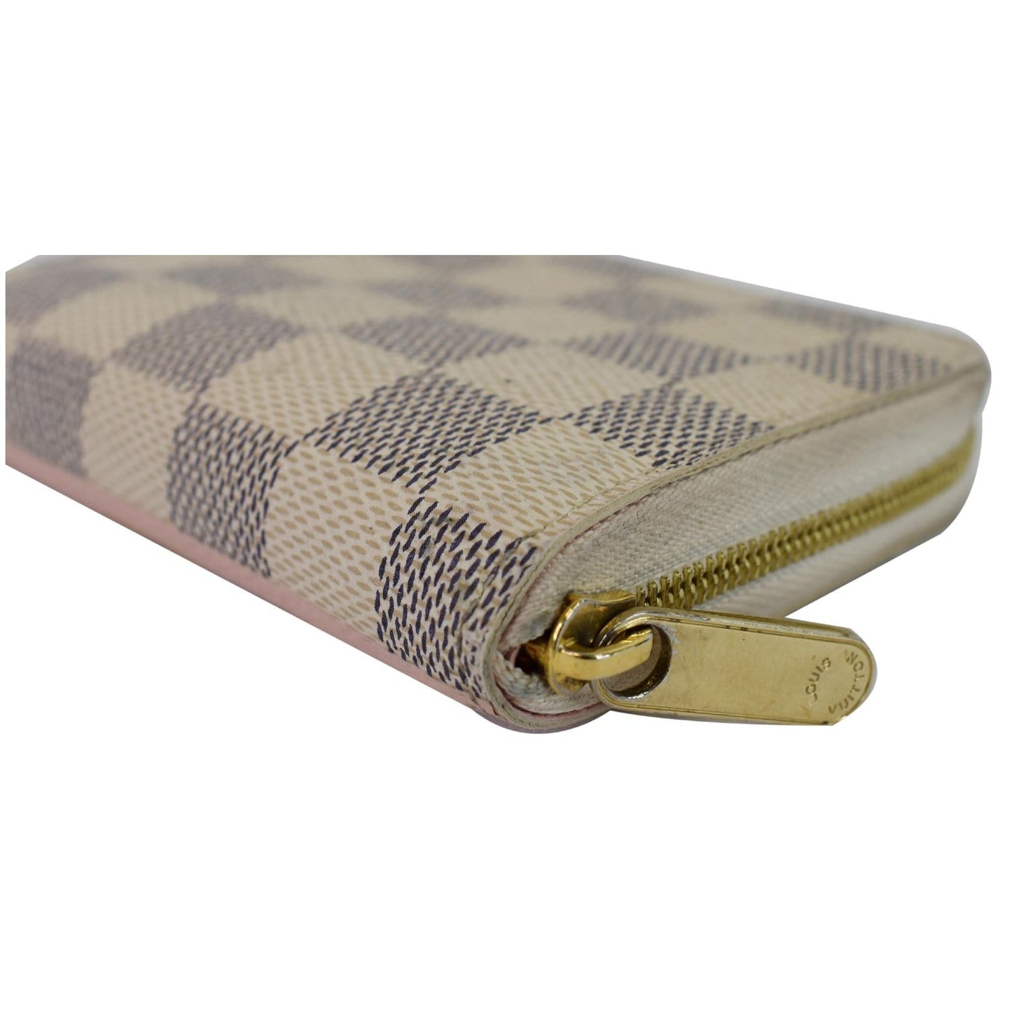 LOUIS VUITTON Birds Zippy Damier Azur Coin Purse White