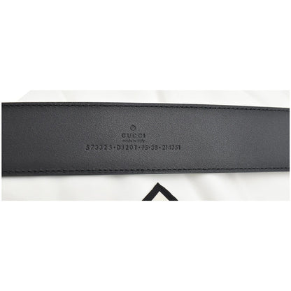 GUCCI Leather Belt Black 573325 Size 95 38