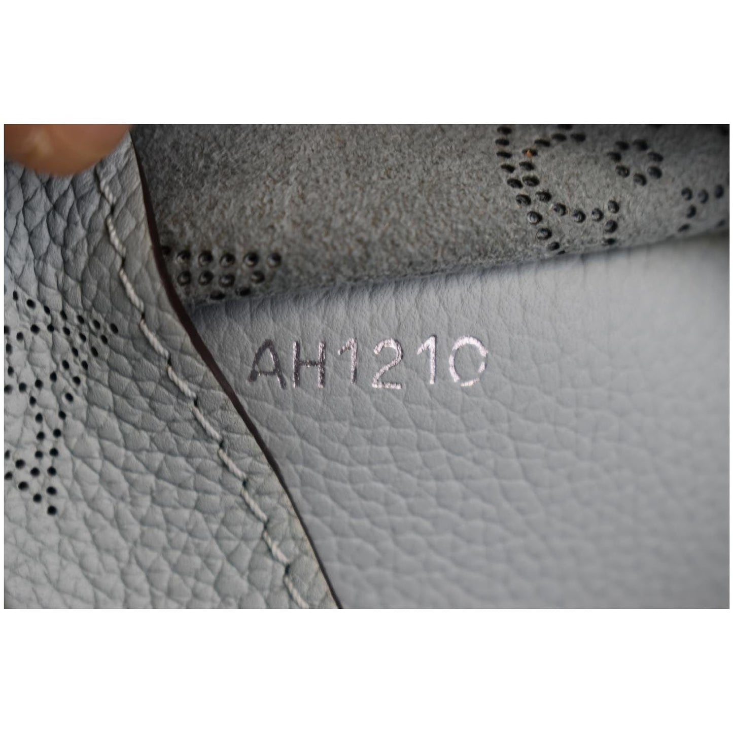 LOUIS VUITTON Muria Mahina Perforated Leather Crossbody Bag Vert