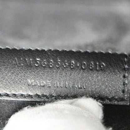 YVES SAINT LAURENT New Besace Embossed Leather Crossbody Bag Black