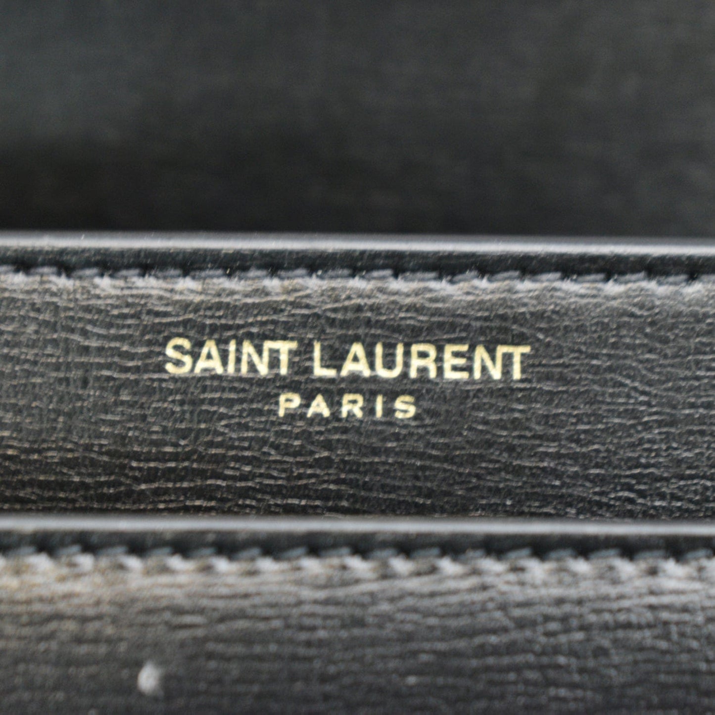 YVES SAINT LAURENT Monogram Sunset Medium Leather Shoulder Bag Black