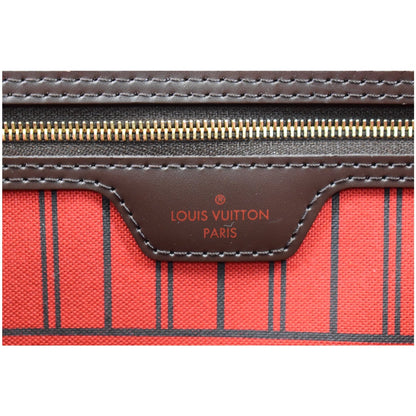 LOUIS VUITTON Neverfull GM Damier Ebene Shoulder Bag Brown