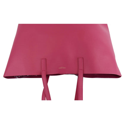 YVES SAINT LAURENT Large Leather Shopping Tote Bag Pink