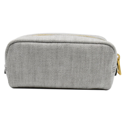 PRADA Milano Denim Canvas Pouch Bag Grey - 10% OFF
