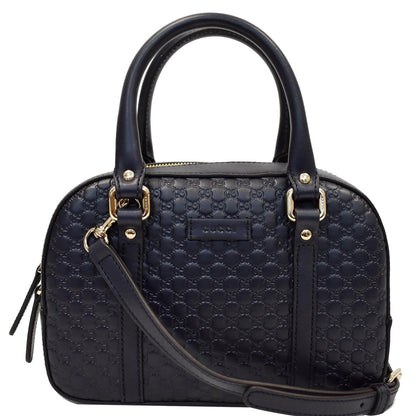 GUCCI Microguccissima Small Leather Crossbody Bag Blue 510289