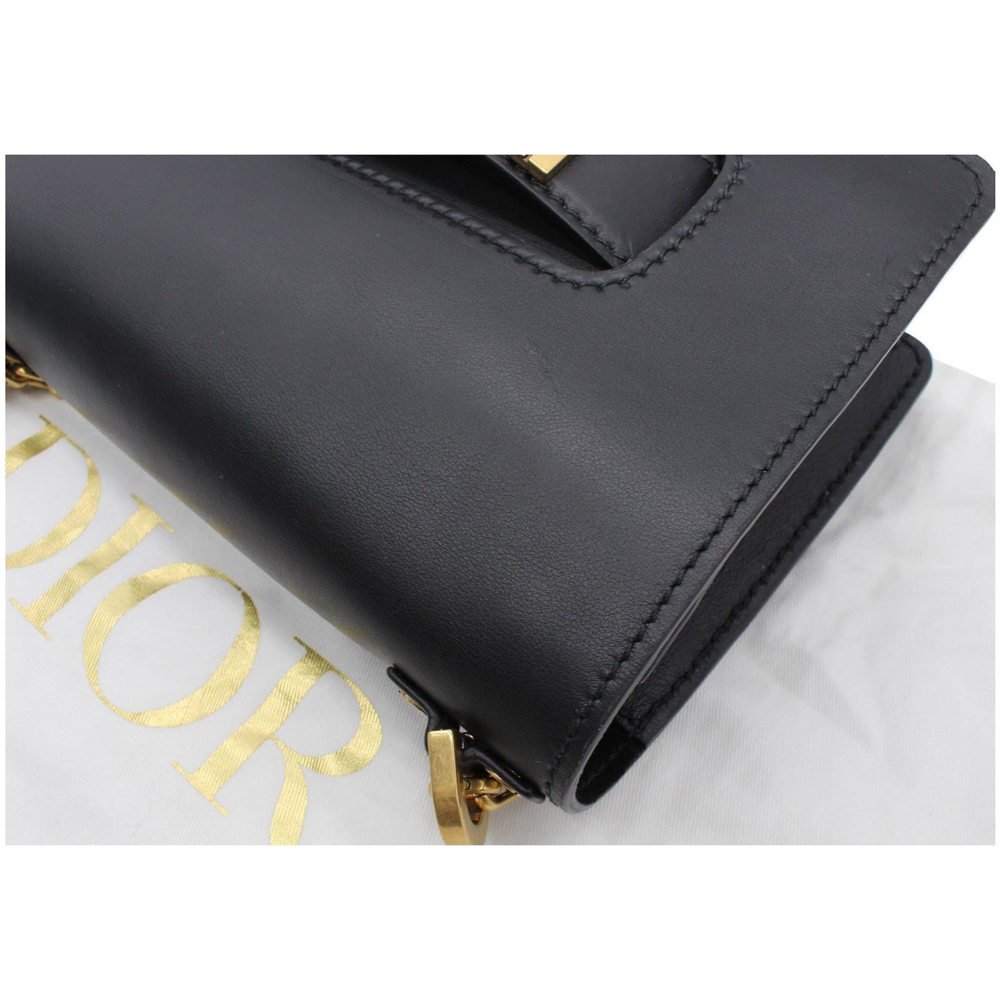 Christian Dior J'Adior Medium Calfskin Leather Flap Shoulder Bag Black