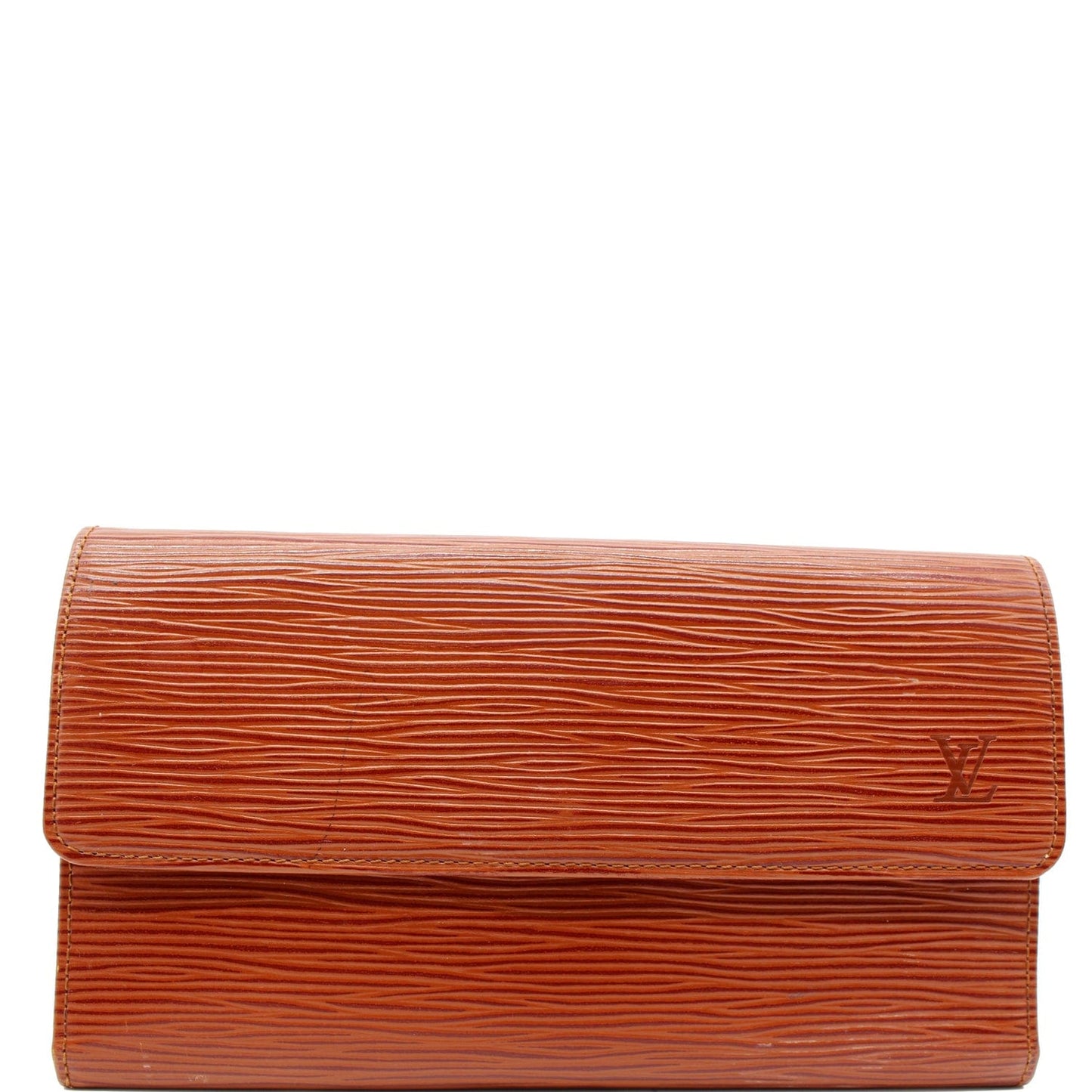 LOUIS VUITTON Continental Flap Epi Leather Wallet Orange