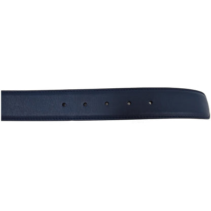 GUCCI GG Reversible Leather Belt Blue/Black 546386 Size 90.36