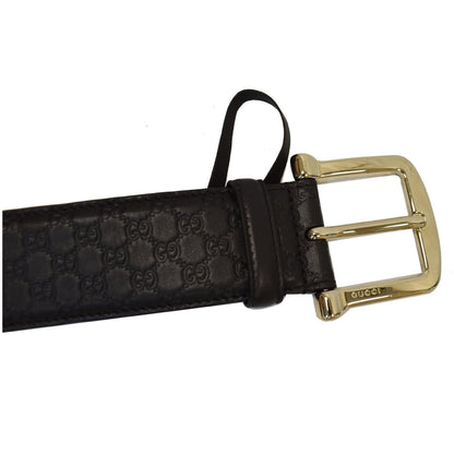 GUCCI Microguccissima Leather Belt Brown Size 100/44