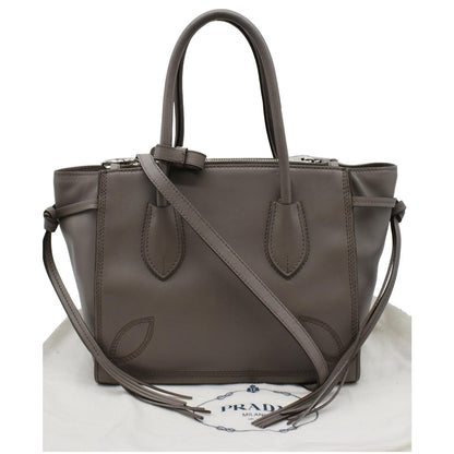 PRADA City Sport B2925R Leather 2Way Shoulder Bag Grey