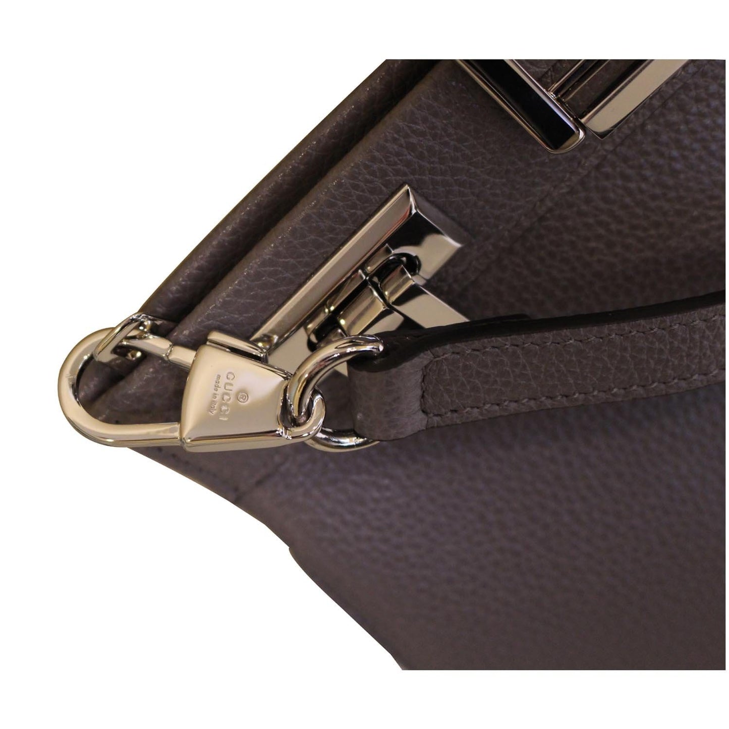 Gucci Zumi Medium Grainy Leather Top Handle Bag Dusty Grey 564714