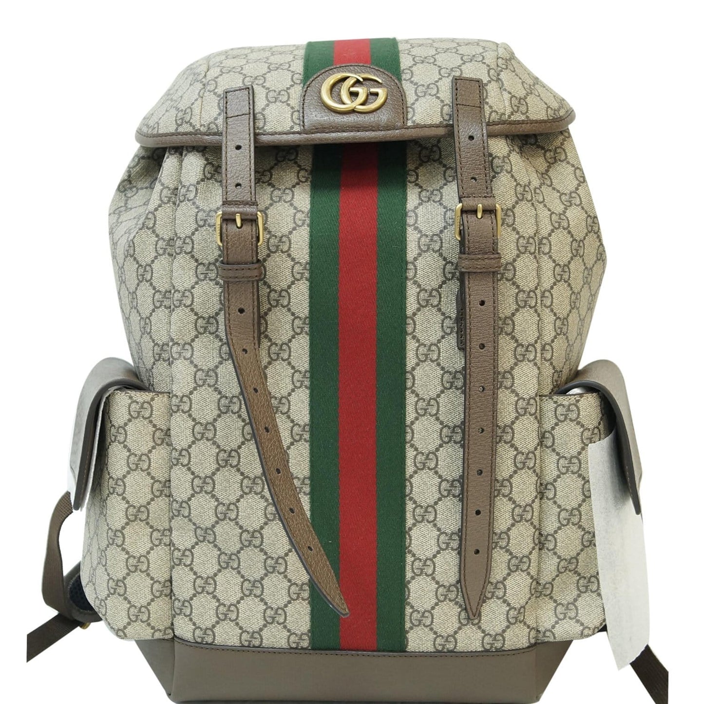 GUCCI Ophidia GG Medium Supreme Canvas Backpack Beige/Ebony 598140
