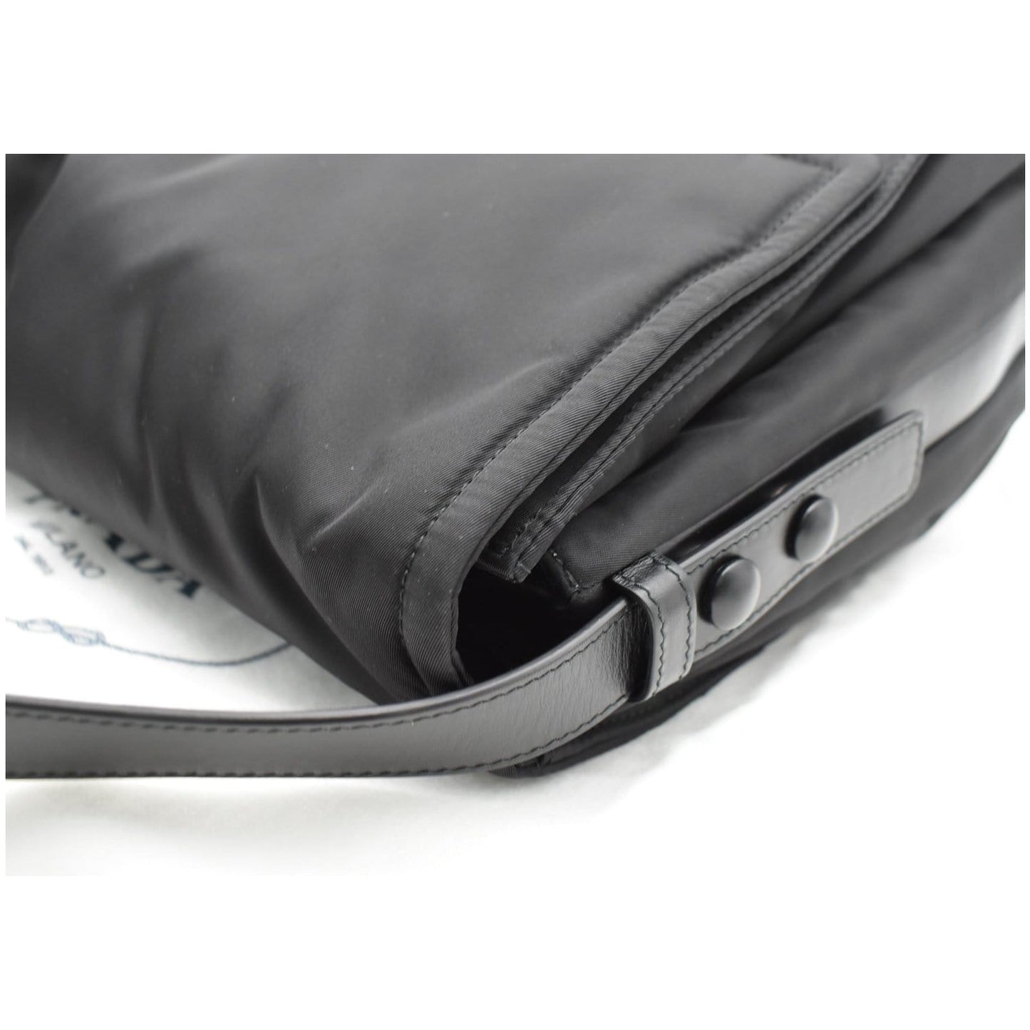 PRADA Large Padded Re-Nylon Shoulder Bag Black