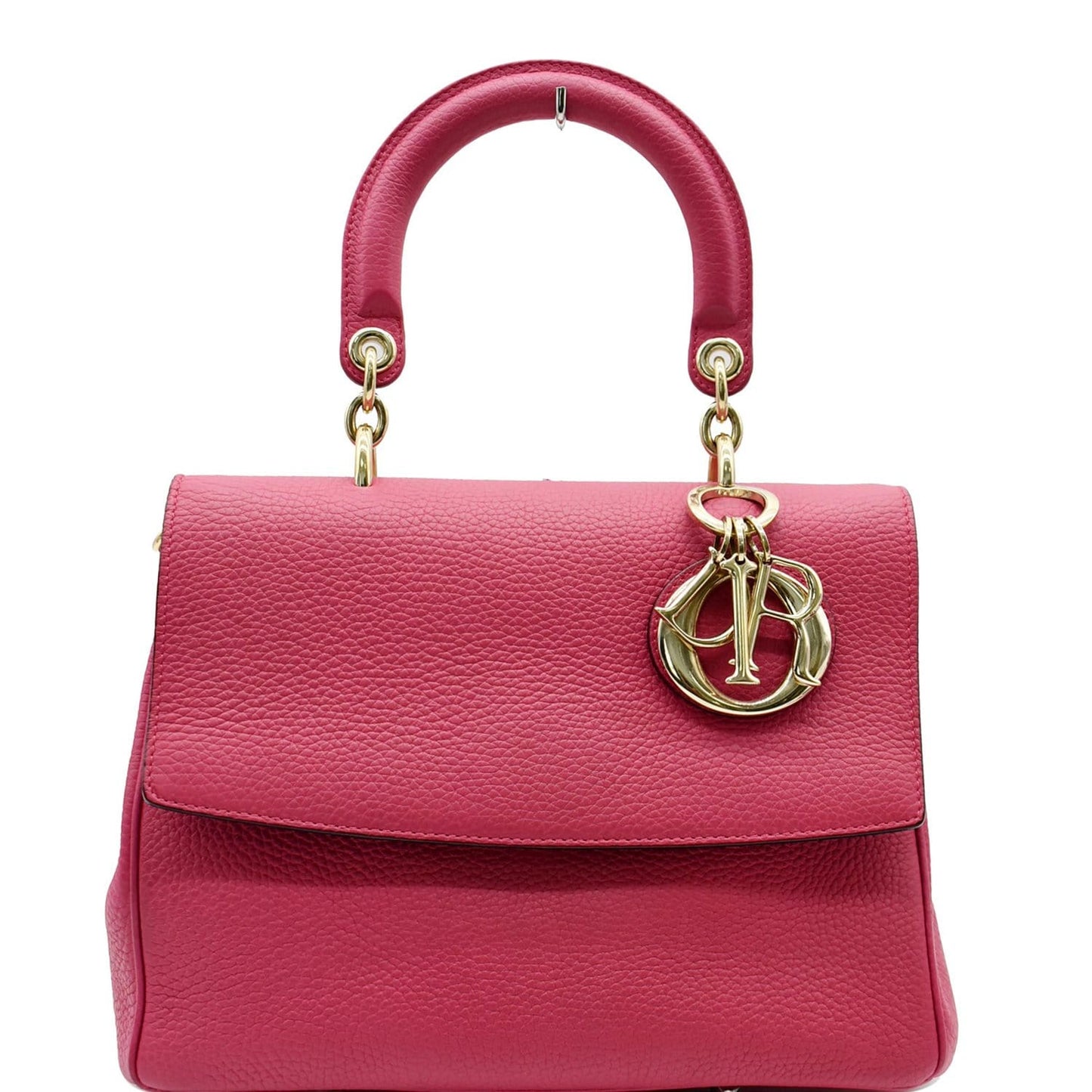 CHRISTIAN DIOR Be Dior Leather Flap Shoulder Bag Pink