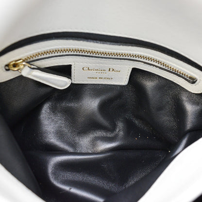 CHRISTIAN DIOR Diorling Medium Leather Shoulder Bag White/Black