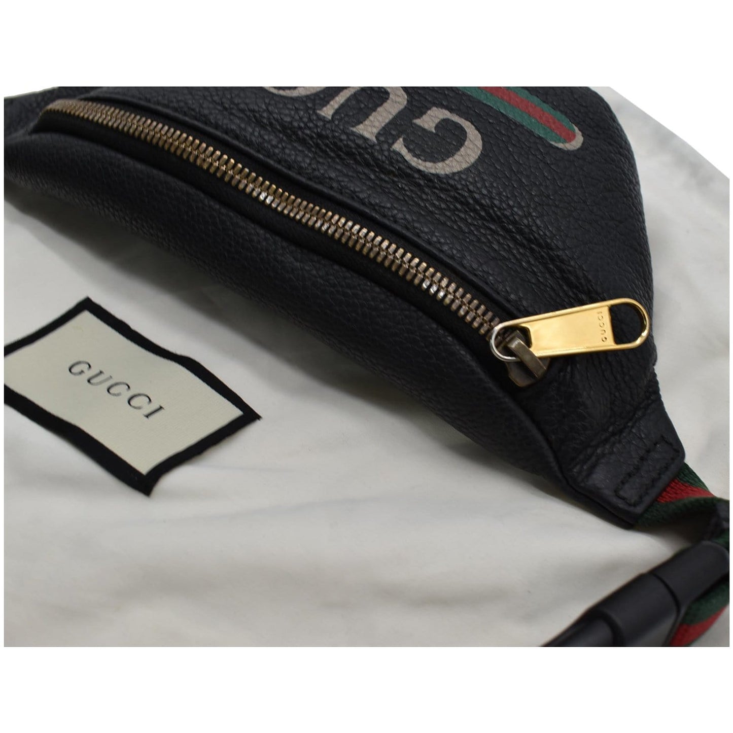 GUCCI Print Small Leather Belt Waist Bum Bag Black 527792 - 10% OFF