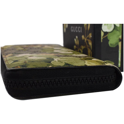 GUCCI Blooms Zip Around GG Canvas Wallet 408665 Beige