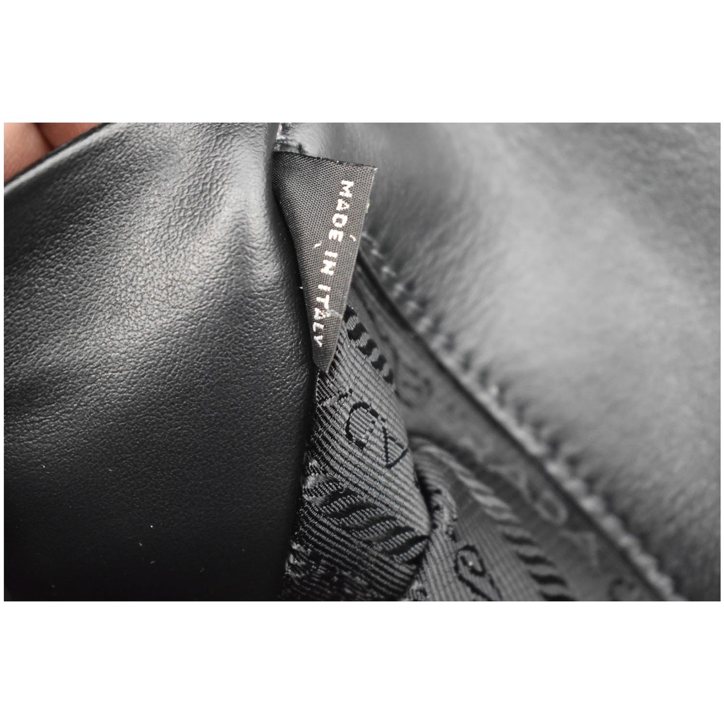 PRADA Document Nylon Leather Pouch Black