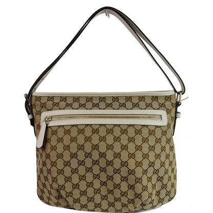 GUCCI GG Plus Supreme Canvas Messenger Shoulder Bag Beige 388930