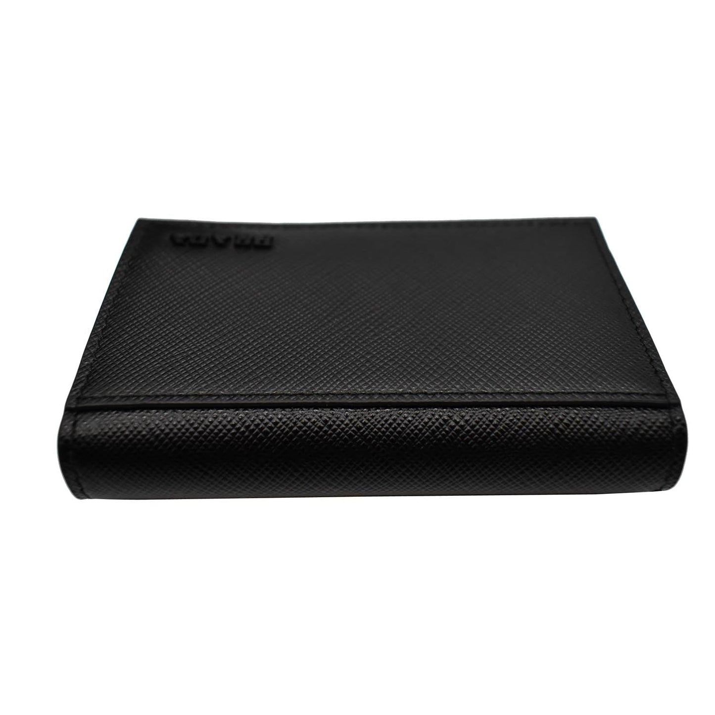 PRADA Saffiano Leather Active Card Holder Wallet Black- 15% OFF
