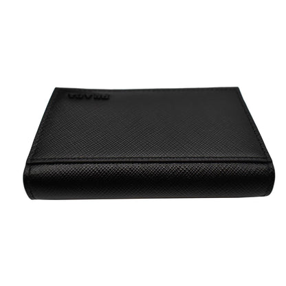 PRADA Saffiano Leather Active Card Holder Wallet Black- 15% OFF