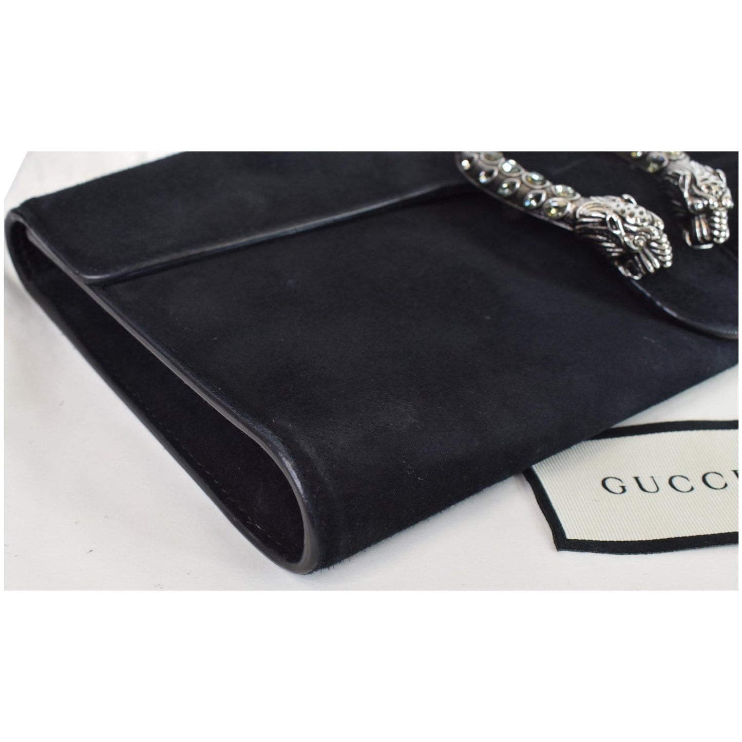 GUCCI Dionysus Small Velvet Clutch Bag Black 425250