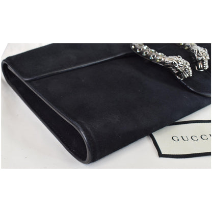 GUCCI Dionysus Small Velvet Clutch Bag Black 425250