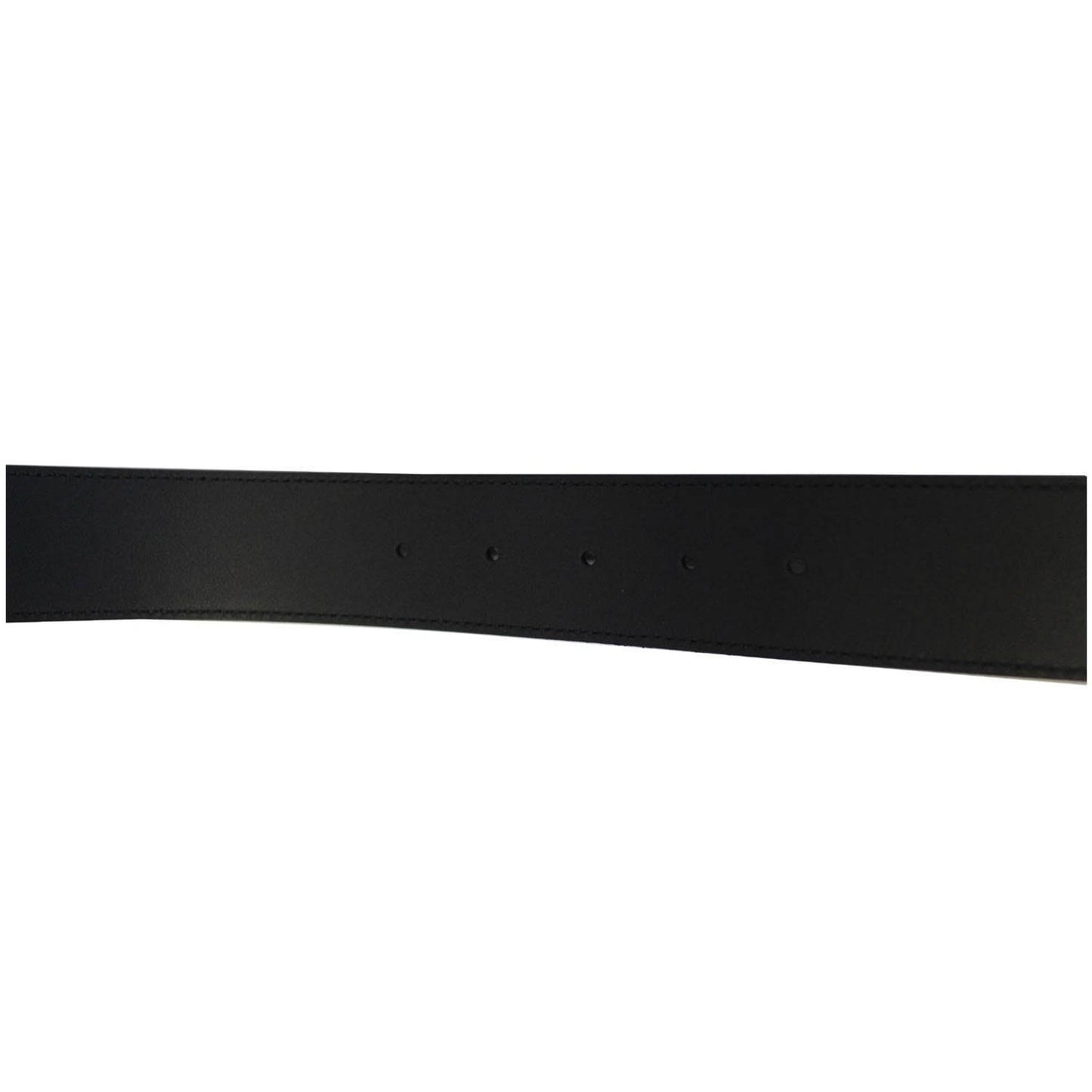 GUCCI Double G Buckle Leather Belt Black Size 41
